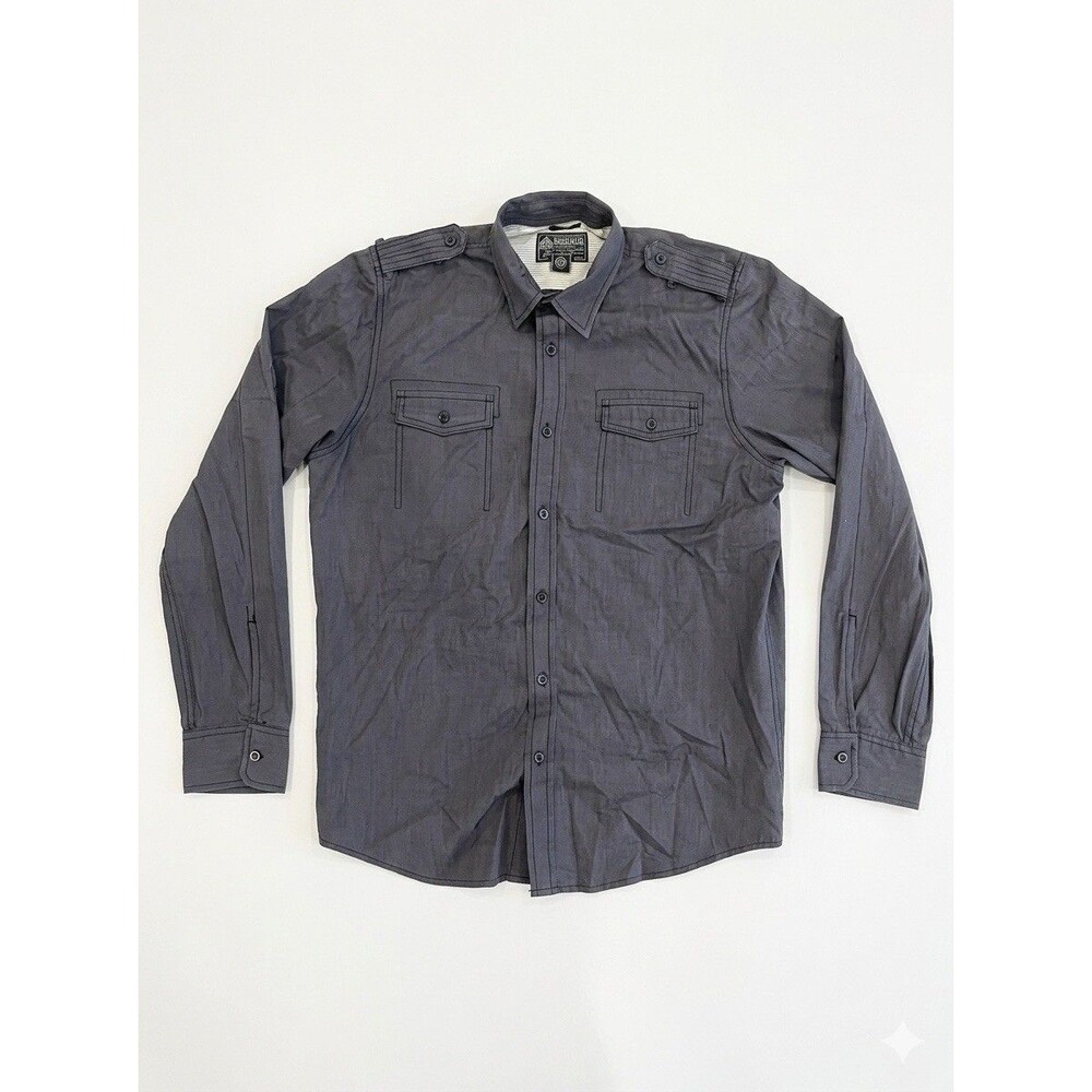 American Rag Men’s Long Sleeve Button-Up Shirt Dark (Size L)‎ 011